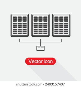 Ilustración Del Vector Del Icono Del Panel Solar Eps10