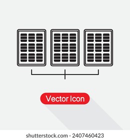 Solarpaneelsymbol Vektor Illustration Eps10