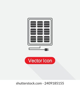 Ilustración Del Vector Del Icono Del Panel Solar Eps10