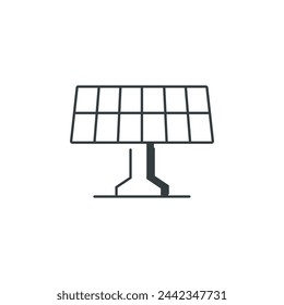Solar panel icon, vector illustration