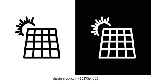 Solar panel icon. vector illustration, pictogram isolated. editable