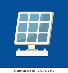Solar panel icon vector illustration, solar energy icon, solar cell vector, solar panel clip art, renewable energy flat icon
