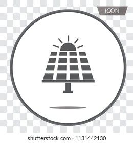 Solar panel icon vector isolated on white background.