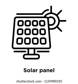 Solar panel icon vector isolated on white background, Solar panel transparent sign , line or linear sign, element design in outline style