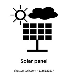 Solar panel icon vector isolated on white background, Solar panel transparent sign , black symbols