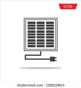 Solar panel icon vector isolated on white background.