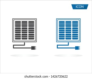 Solar panel icon vector isolated on white background.