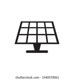 Solar panel icon vector isolated. Solar energy panel.
