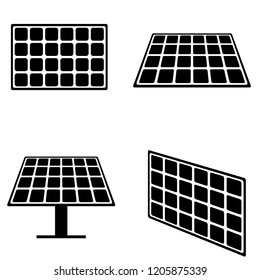 Solar panel Icon vector , logo on white background