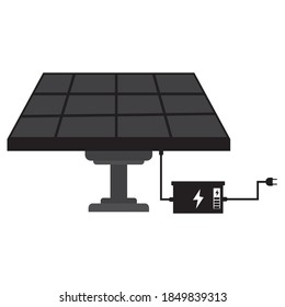 Solar panel Icon vector and logo on white background