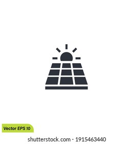 Solar Panel Icon Vector Logo Template Design Element