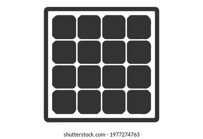 solar panel icon vector logo template design element