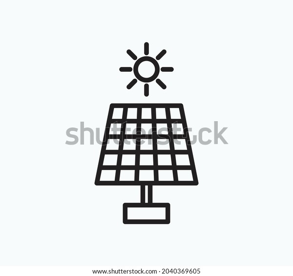 Solar\
panel icon vector logo design template\
illustration