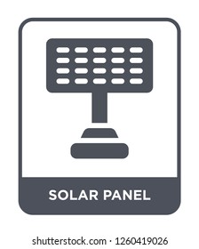 solar panel icon vector on white background, solar panel trendy filled icons from Electrian connections collection, solar panel simple element illustration