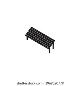 solar panel icon vector on a white background