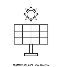 solar panel icon vector sign design