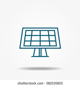 Solar panel Icon, vector sign.