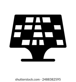 Solar Panel Icon Vector Symbol Design Illustration