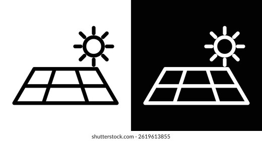 Solar panel icon Vector symbol in trendy flat style
