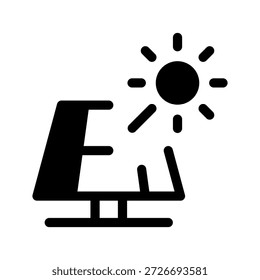 Ilustración de diseño de símbolo de Vector de icono de panel solar