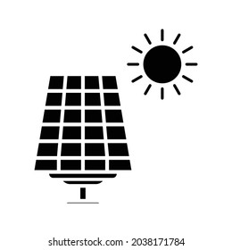 Solar Panel icon  for web and mobile, flat design. Vector  icon on  white background