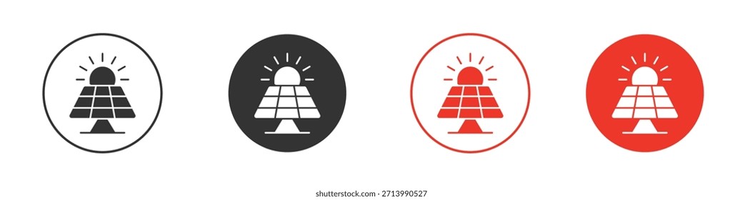 Ícone do painel solar. web vetor design