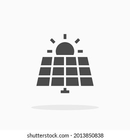 Solar panel icon. For your design, logo. Vector illustration.