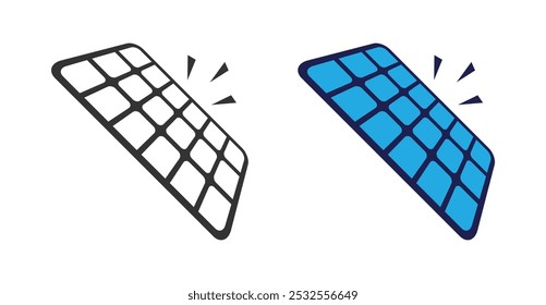 Solar Panel Icons Representing Renewable Energy, Sustainability, and Green Technology Solutions for Eco-Friendly Power Generation, Clean Energy, and Environmental Conservation