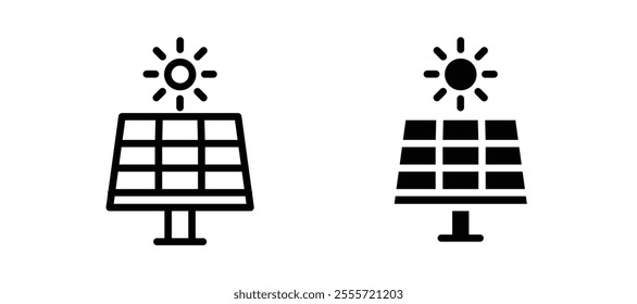 Solar panel icons for web ui designs