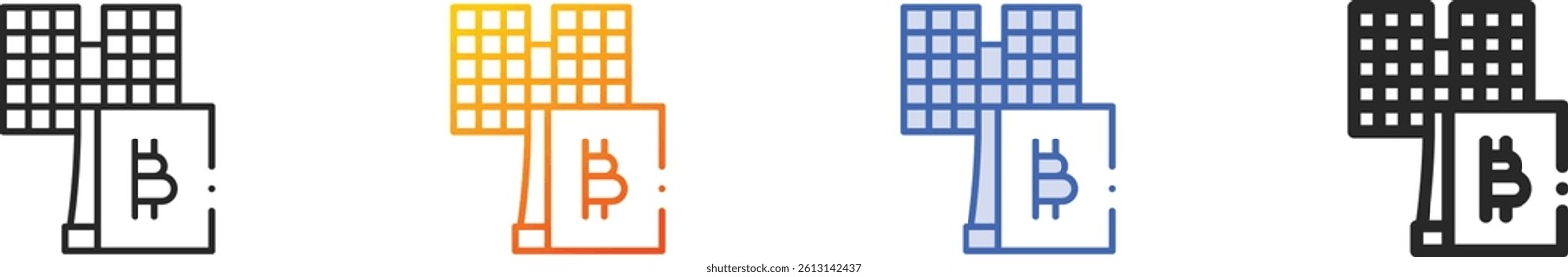 solar panel icon.Thin Linear, Gradient, Blue Stroke and bold Style Design Isolated On White Background