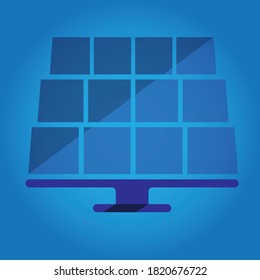 energía limpia de la ilustración del panel solar