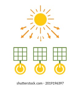 solar panel illustration design. eco friendly living illustration design concept. isolated on white background
