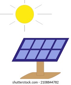 Solar panel illustration made by child