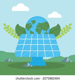 solar panel image and sustainable items