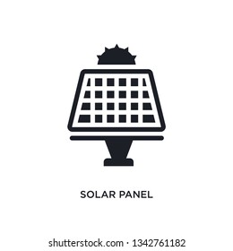 solar panel isolated icon. simple element illustration from electrian connections concept icons. 