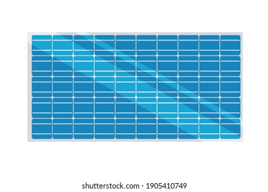 Solar panel isolated on white background.
