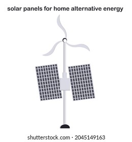 Solar panel - isolated on white background - vector. Alternative energy. Environmental protection concept.