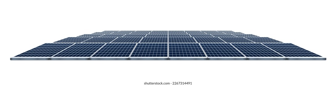 Panel solar aislado en fondo blanco.Vector gráfico