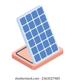 Diseño de iconos isométricos del panel solar 