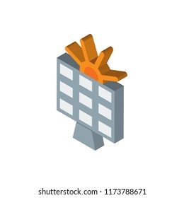 Solar panel isometric left top view 3D icon