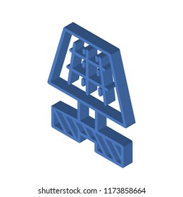 Solar panel isometric left top view 3D icon