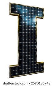 Solar Panel Letters - Letter I