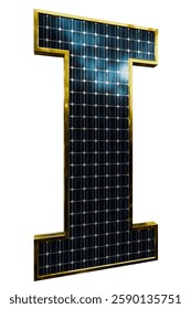Solar Panel Letters - Letter I