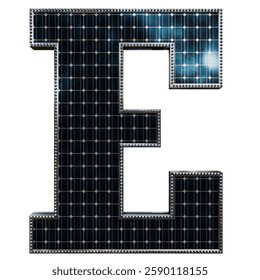 Solar Panel Letters - Letter E