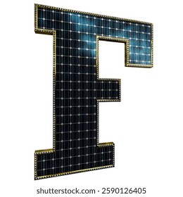 Solar Panel Letters - Letter F