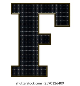 Solar Panel Letters - Letter F