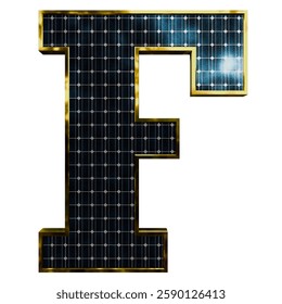 Solar Panel Letters - Letter F