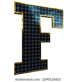 Solar Panel Letters - Letter F