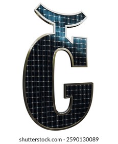 Solar Panel Letters - Letter G Turkish Letter