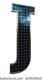 Solar Panel Letters - Letter J